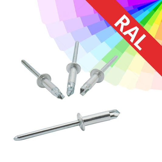 Schnellniete 3,2 x 10 Aluminium / verzinkt, Bohrung S, lackiert, RAL POPTAT, VE. 400 Stck.