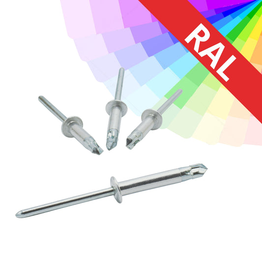 Schnellniete 3,2 x 20 Aluminium / verzinkt, Bohrung L, lackiert, RAL POPTAT, VE. 400 Stck.