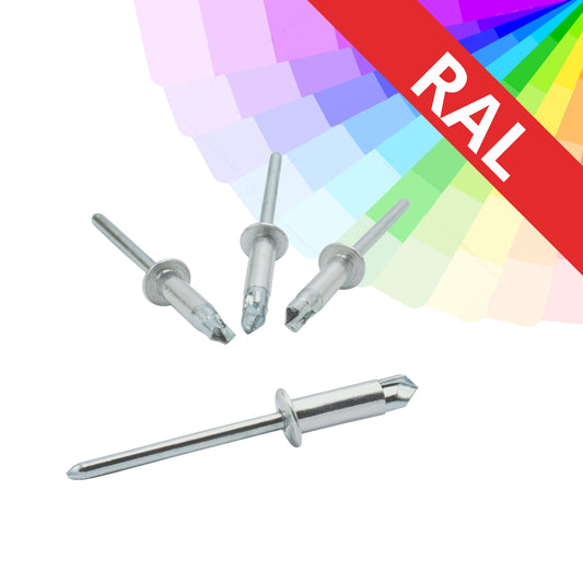 Schnellniete 4 x 10 Aluminium / verzinkt, Bohrung S, lackiert, RAL POPTAT, VE. 400 Stck.