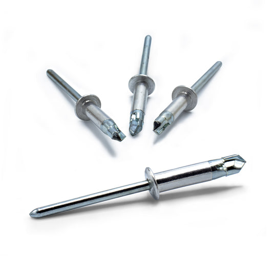 Schnellniete 4 x 15 Aluminium / verzinkt, Bohrer L, VE 400 Stck.