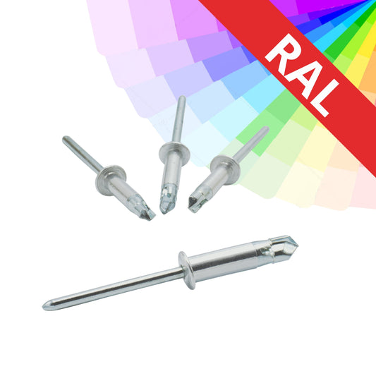 Schnellniete 4,8 x 15 Aluminium / verzinkt, Bohrung L, lackiert, RAL POPTAT, VE. 200 Stck.