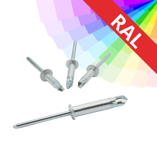 Schnellniete 4,8 x 20 Aluminium / verzinkt, Bohrung L, lackiert, RAL POPTAT, VE. 200 Stck.